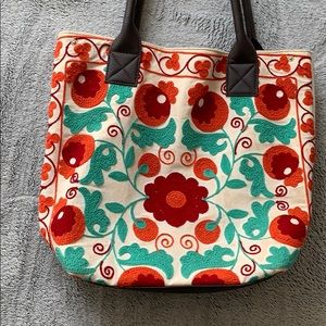 Boho Floral Large Tote